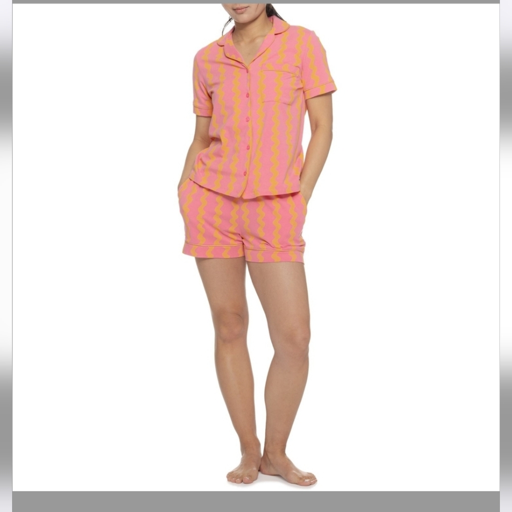 Chelsea Peers Organic Cotton Short Pajama PJ Set Size 18